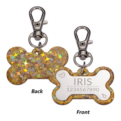 Etichetă personalizată de identificare pentru câini pisici Accesorii colorate pentru guler pentru animale de companie Etichete cu nume pentru animale de companie Etichetă personalizată din oțel inoxidabil Accesorii pentru animale de companie
