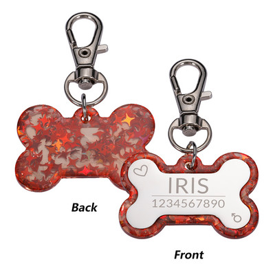 Etichetă personalizată de identificare pentru câini pisici Accesorii colorate pentru guler pentru animale de companie Etichete cu nume pentru animale de companie Etichetă personalizată din oțel inoxidabil Accesorii pentru animale de companie
