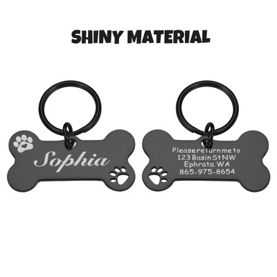 Nouă etichetă personalizată de identificare pentru animale de companie, cu gravat gratuit, breloc cu nume de identificare pentru animale de companie, pentru pisică, cățeluș, etichetă de guler de câine, breloc cu pandantiv, accesorii pentru animale de compa