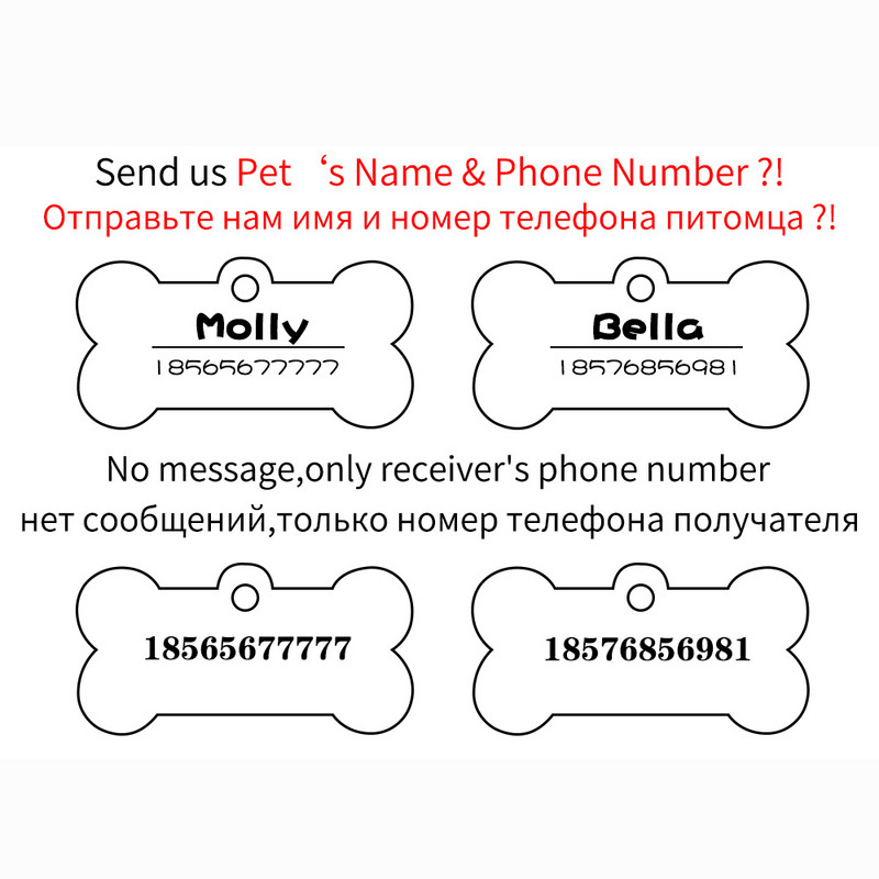 Kohandatud koera ID sildid Metallist nimesildid kutsikatele Cat Anti-Lost Lemmiklooma nimesilt koertele Pitbull Cats Graveerimise tasu sisaldab