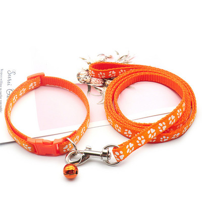 Drăguț câine amprentă labe pentru animale de companie frânghie de tracțiune set zgarda cățel mai multe culori reglabile accesorii pentru pisici pentru cățel accesorii pentru animale de companie 1,2 m