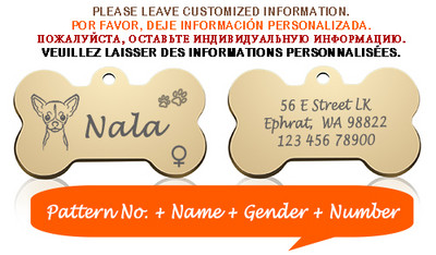Bone Dog ID Silt Lemmiklooma kaelarihma ripats Isikupärastatud graveeritud koera näonimi kassi kutsikale võtmehoidja võlu kaelakee tarvikud Sugu
