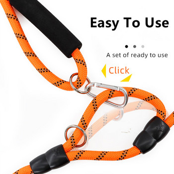 Dog Leash Hands Free Ανακλαστικά λουριά για σκύλους για περπάτημα σκύλου Σχοινάκι τρεξίματος 2,4M Long Adjustable Double Leashes Dogs Ropes