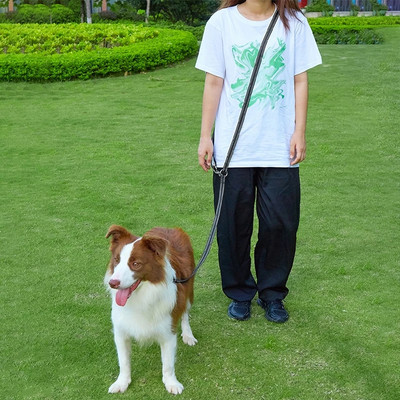 Lesă pentru câini Mâini libere Lesă pentru câini Lese reflectorizante pentru plimbarea câinilor Funie de alergare Lungime de 2,4 m Lese duble reglabile Corzi pentru câini