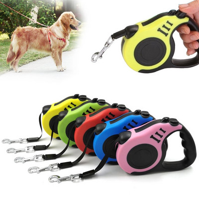 3m 5m Dog Accessories Durable Leash Automatic Retractable Nylon Cat Lead Extension Puppy Walking Running Lead Roulette for Dogs