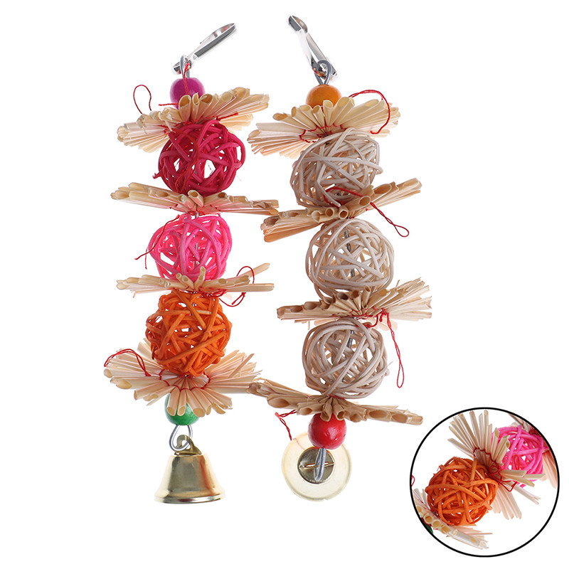 Papagailis Rotaļlietas Koka Putni Stāv Košļājamās Rotaļlietas Pērlītes Bumba Sirds Zvaigznes forma Papagailis Rotaļlieta Putnu Rotaļlietas Piederumi Piederumi