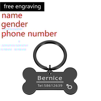 Tasuta graveerimine Lemmiklooma ID Koerasildid Võtmehoidja Lemmiklooma koera kaelarihma tarvikud Kaunistus kaelarihmad Roostevabast terasest koera lemmiklooma kohandatud sildid