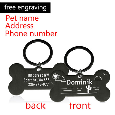 Tasuta graveerimine Lemmiklooma ID Koerasildid Võtmehoidja Lemmiklooma koera kaelarihma tarvikud Kaunistus kaelarihmad Roostevabast terasest koera lemmiklooma kohandatud sildid