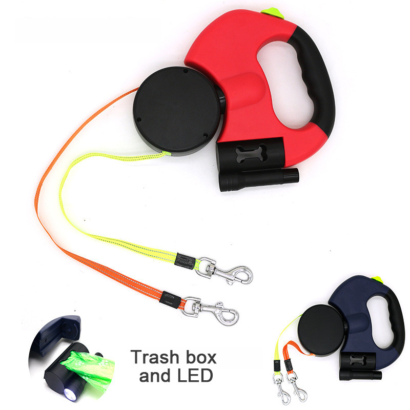 Kahekordne koera köis jalutusrihm koos kerge ülestõstetava topelt lemmiklooma veoköikrihmaga, kaasaskantav pöörlev lemmikloomanöör kahele jalutavale koerale