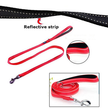 Dog Leashes Outdoor Travel Dog Chain Heavy Duty Double Handle Lead για καλύτερο έλεγχο Εκπαίδευση Προμήθειες για κατοικίδια με διπλή λαβή