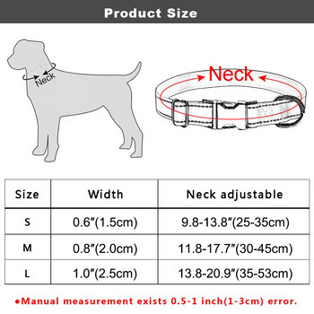 Бродирана персонализирана светлоотразителна яка за кучета, регулируема найлонова име на кученце за домашни любимци