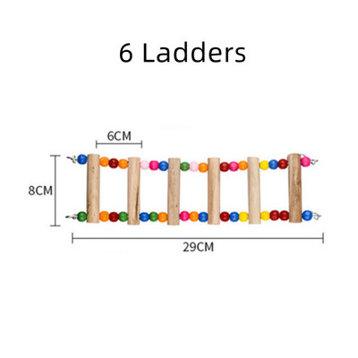 Putni Kāpnes putniem Piekārtas Krāsainas Bumbiņas Kāpšanas būrī Rotaļlietas Papagaiļi Kāpnes Dabīga koka Putnu Rotaļlietas Bezmaksas piegāde