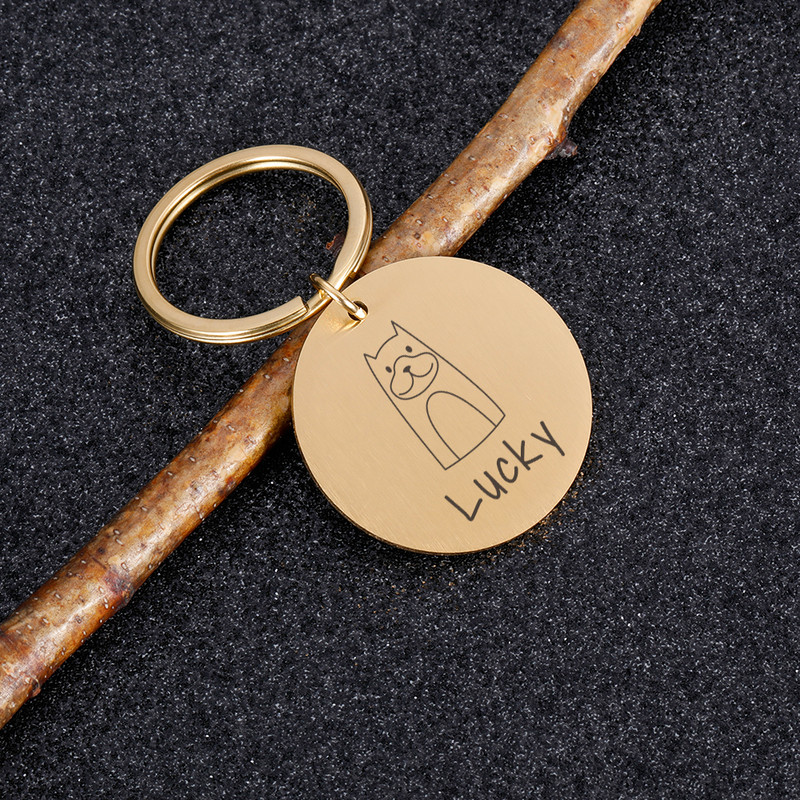 STVK Pets Id-Tag Guleruri Anti-Pierdut Câine Personalizat Cățeluș Breloc din oțel inoxidabil Gravura personalizată Etichete cu nume de câine pentru animale de companie