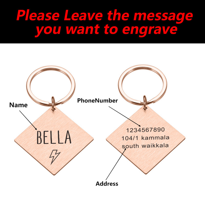 Personalizirane identifikacijske oznake psa Poklon za ljubitelje pasa Šumsko srce Anti-lost Ogrlice za kućne ljubimce Oznake za vlasnike pasa Oznaka za kućne ljubimce Poklon za štene