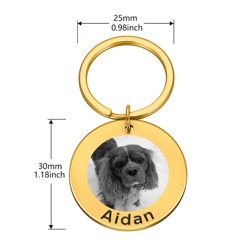 Bezmaksas gravēšana Mājas suņa birka Fotogrāfijas Kucēns Kaķis Kaķēns Suņi Apkakles Aksesuāri Suņa Vārda Fotoattēlu birkas Pielāgotas nerūsējošā tērauda ID birkas