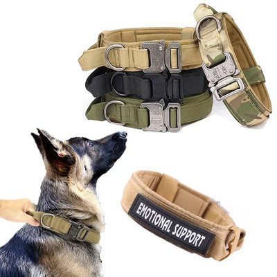 Στρατιωτικό κολάρο σκυλιών Tactical Police Adjustable Duarable Nylon German Shepard για μεσαίου μεγέθους βάδισμα Αξεσουάρ κατοικίδιων ζώων