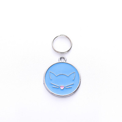 Personalizēta kaķa sejas nozīmīte suns pret pazaudēšanas vārdu Pielāgotas adreses atzīmes kaķu medaļai ar gravējumu kucēnu kaķēnu aksesuāri