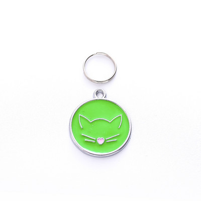 Personalizēta kaķa sejas nozīmīte suns pret pazaudēšanas vārdu Pielāgotas adreses atzīmes kaķu medaļai ar gravējumu kucēnu kaķēnu aksesuāri