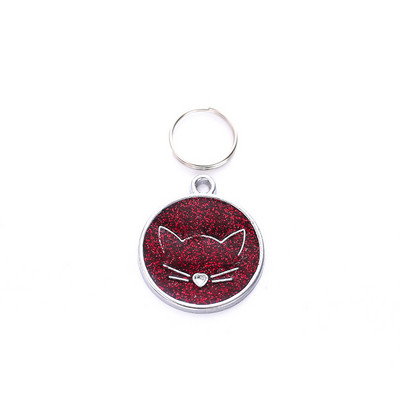 Personalizēta kaķa sejas nozīmīte suns pret pazaudēšanas vārdu Pielāgotas adreses atzīmes kaķu medaļai ar gravējumu kucēnu kaķēnu aksesuāri