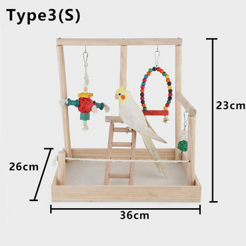 Ξύλινη Βάση για Πέρκα για Πουλί Παπαγάλος Πλατφόρμα Παιδική Χαρά Γυμναστήριο Playstand Ladder Διαδραστικά παιχνίδια Προμήθειες για πουλιά