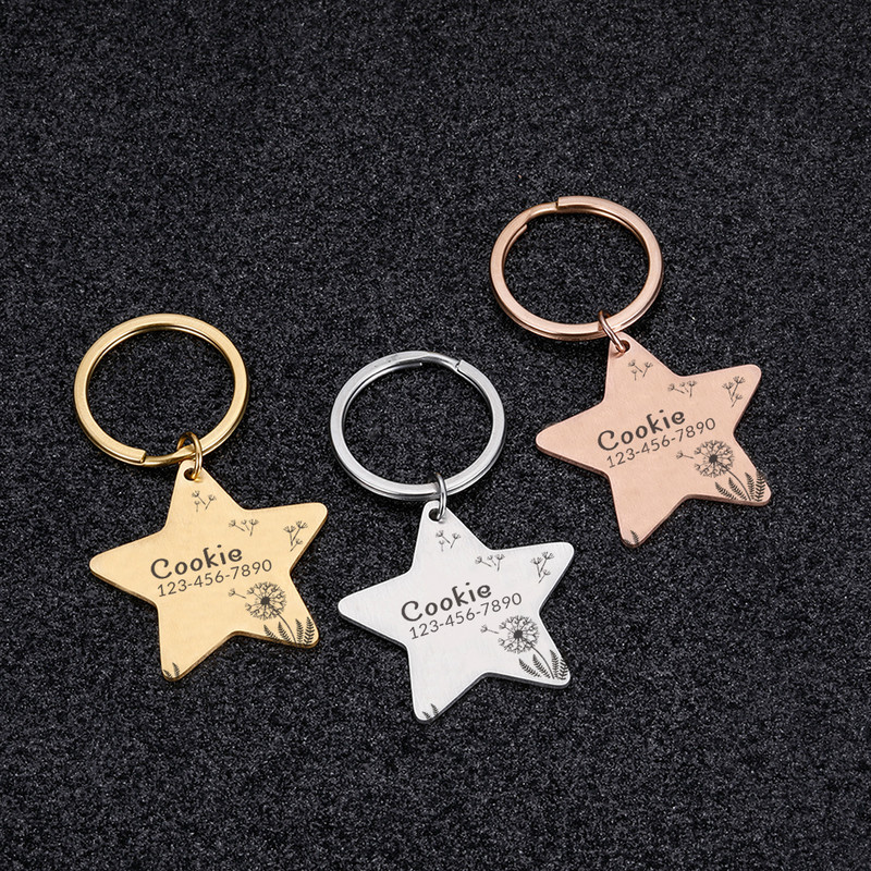 Gravura personalizată Etichete cu nume anti-pierdere pentru animale de companie, pisici, pisici, pisici, cățeluș, gulere din oțel inoxidabil, etichetă, guler pentru câini, pisici, plăcuță de identificare