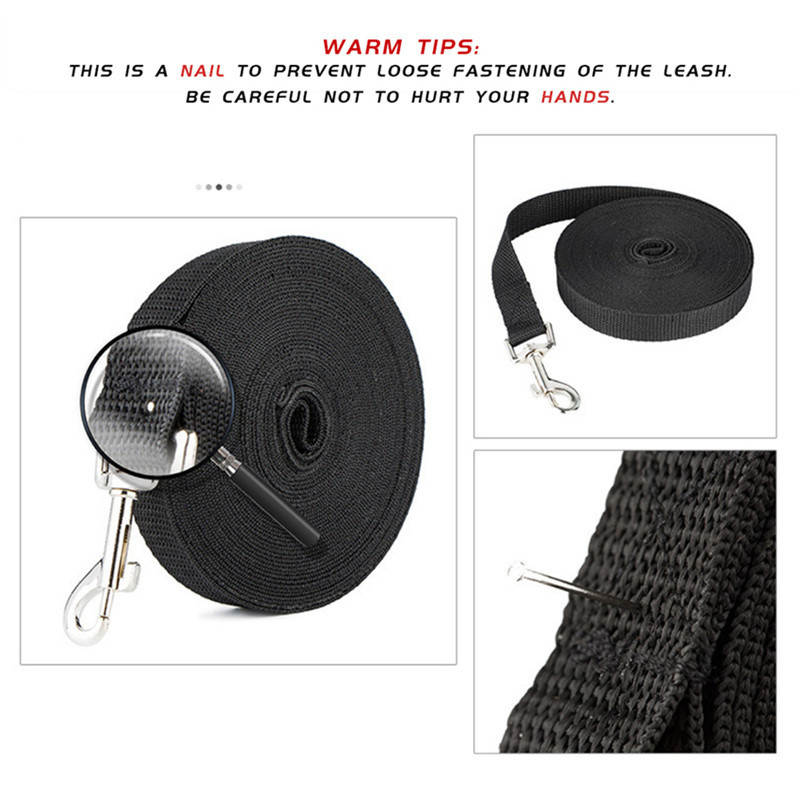 10 m uzica za treniranje pasa Uzica za hodanje na otvorenom, duga povodac za kućne ljubimce, poliestersko čvrsto uže za male, srednje velike, velike pse.