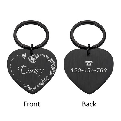 Etichetă personalizată pentru câine Medalie personalizată pentru câine cu gravură Număr Număr Harnaș pentru animale de companie Cățeluș Pisicuță Etichete de identificare anti-pierdere Placă de identificare în aer liber