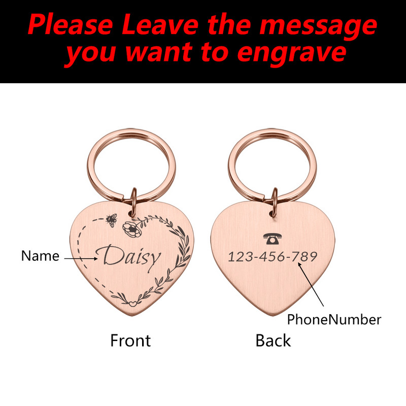 Etichetă personalizată pentru câine Medalie personalizată pentru câine cu gravură Număr Număr Harnaș pentru animale de companie Cățeluș Pisicuță Etichete de identificare anti-pierdere Placă de identificare în aer liber