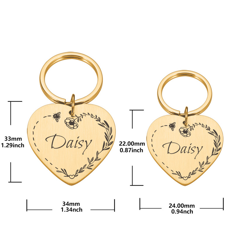 Etichetă personalizată pentru câine Medalie personalizată pentru câine cu gravură Număr Număr Harnaș pentru animale de companie Cățeluș Pisicuță Etichete de identificare anti-pierdere Placă de identificare în aer liber