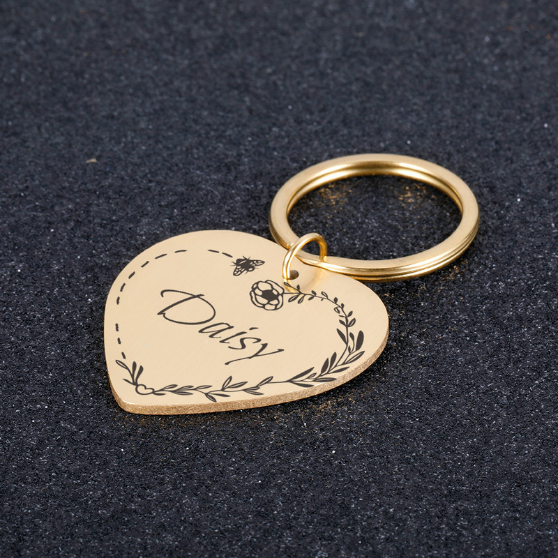 Etichetă personalizată pentru câine Medalie personalizată pentru câine cu gravură Număr Număr Harnaș pentru animale de companie Cățeluș Pisicuță Etichete de identificare anti-pierdere Placă de identificare în aer liber