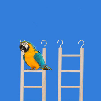 3/4/5/6 Parrot Ladders Swing Birds Toy Ξύλινο Scratcher Perch Climbing Ladder Bird Cage Hamsters Pet Supplies budgie παιχνίδια