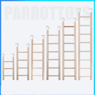 3/4/5/6 Parrot Ladders Swing Birds Toy Wooden Scratcher Perch Climbing Ladder Bird Cage Hamsters Pet Supplies budgie toys