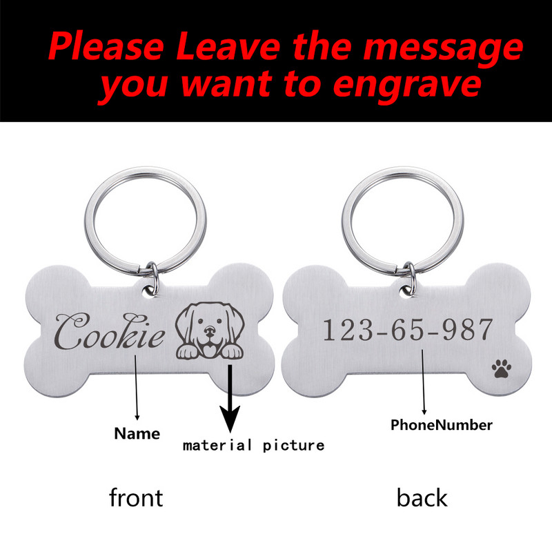Kohandatud nimi Kadumise vastane ID-silt, graveeritud kirje Tel Nimi Kassikutsikas Isikupärastatud luumedali ripats Koerale lemmiklooma kaelarihma tarvik