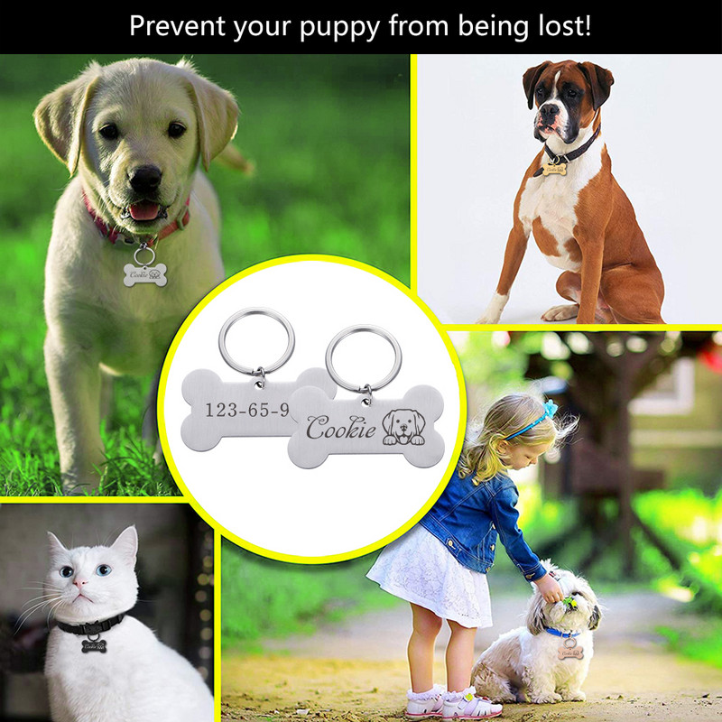 Kohandatud nimi Kadumise vastane ID-silt, graveeritud kirje Tel Nimi Kassikutsikas Isikupärastatud luumedali ripats Koerale lemmiklooma kaelarihma tarvik