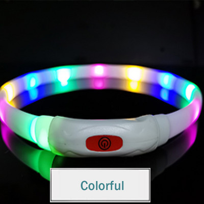 Σιλικόνη Led Dog Collar Usb Επαναφορτιζόμενο Φωτεινό κολάρο σκύλου κατά της απώλειας/ασφάλειας ατυχήματος αυτοκινήτου Φωτιστικό κολάρο για κατοικίδια για αξεσουάρ σκυλιών