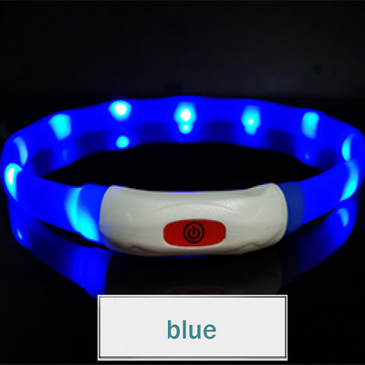 Σιλικόνη Led Dog Collar Usb Επαναφορτιζόμενο Φωτεινό κολάρο σκύλου κατά της απώλειας/ασφάλειας ατυχήματος αυτοκινήτου Φωτιστικό κολάρο για κατοικίδια για αξεσουάρ σκυλιών