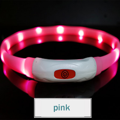 Σιλικόνη Led Dog Collar Usb Επαναφορτιζόμενο Φωτεινό κολάρο σκύλου κατά της απώλειας/ασφάλειας ατυχήματος αυτοκινήτου Φωτιστικό κολάρο για κατοικίδια για αξεσουάρ σκυλιών