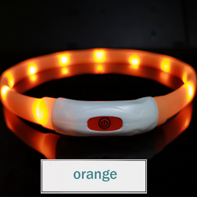 Σιλικόνη Led Dog Collar Usb Επαναφορτιζόμενο Φωτεινό κολάρο σκύλου κατά της απώλειας/ασφάλειας ατυχήματος αυτοκινήτου Φωτιστικό κολάρο για κατοικίδια για αξεσουάρ σκυλιών