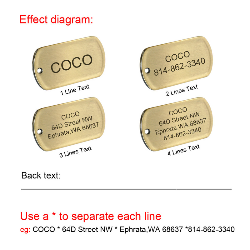 Pielāgota mājdzīvnieku suņa ID zīme Bezmaksas gravēšana Suņi Kaķi Nosaukuma plāksnīte Mājdzīvnieku suņu apkakles piederumi Nerūsējošā tērauda mājdzīvnieka vārda kulons