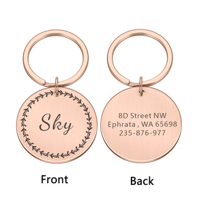 Isikupärastatud kasside kaelarihmad Koera ID sildid Tasuta graveerimine Koerad Keti nimeplaadi number Aadress Kutsika lemmikloomatarbed Dropshipping