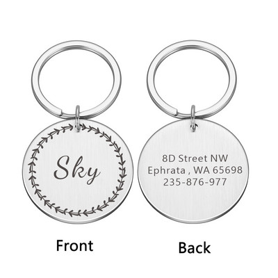 Isikupärastatud kasside kaelarihmad Koera ID sildid Tasuta graveerimine Koerad Keti nimeplaadi number Aadress Kutsika lemmikloomatarbed Dropshipping