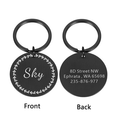 Isikupärastatud kasside kaelarihmad Koera ID sildid Tasuta graveerimine Koerad Keti nimeplaadi number Aadress Kutsika lemmikloomatarbed Dropshipping