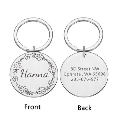 Isikupärastatud kasside kaelarihmad Koera ID sildid Tasuta graveerimine Koerad Keti nimeplaadi number Aadress Kutsika lemmikloomatarbed Dropshipping