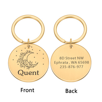 Isikupärastatud kasside kaelarihmad Koera ID sildid Tasuta graveerimine Koerad Keti nimeplaadi number Aadress Kutsika lemmikloomatarbed Dropshipping