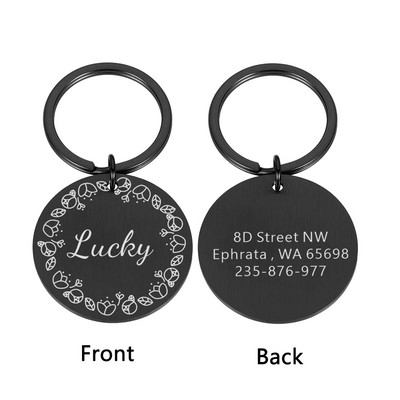 Isikupärastatud kasside kaelarihmad Koera ID sildid Tasuta graveerimine Koerad Keti nimeplaadi number Aadress Kutsika lemmikloomatarbed Dropshipping