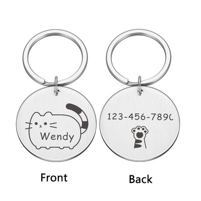 Προσαρμοσμένες ετικέτες κολάρου γάτας Περιδέραια Πινακίδα ταυτότητας Πλεξούδα για κουτάβι γατάκι κατοικίδια Αξεσουάρ Εξατομικευμένες προμήθειες για γάτες Πιάτο σκύλου