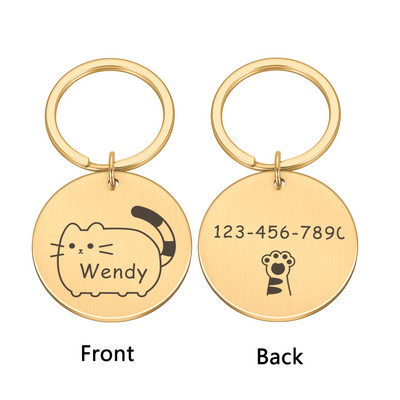 Προσαρμοσμένες ετικέτες κολάρου γάτας Περιδέραια Πινακίδα ταυτότητας Πλεξούδα για κουτάβι γατάκι κατοικίδια Αξεσουάρ Εξατομικευμένες προμήθειες για γάτες Πιάτο σκύλου