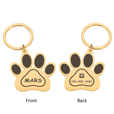 Pielāgota suņu kaklasiksnas vārda zīme Suņa medaļa ar gravējumu vārda Tālruņa numurs Mājdzīvnieki Aksesuāri suņiem Ķepu iejūga Kulonu ID birkas