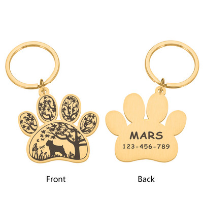 Pielāgota suņu kaklasiksnas vārda zīme Suņa medaļa ar gravējumu vārda Tālruņa numurs Mājdzīvnieki Aksesuāri suņiem Ķepu iejūga Kulonu ID birkas