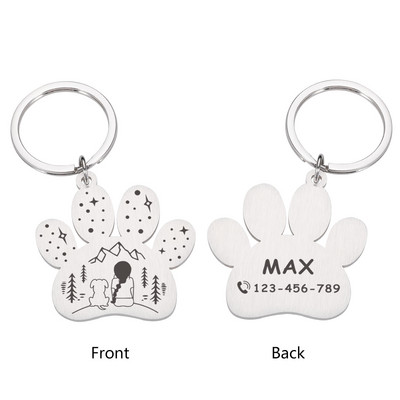 Pielāgota suņu kaklasiksnas vārda zīme Suņa medaļa ar gravējumu vārda Tālruņa numurs Mājdzīvnieki Aksesuāri suņiem Ķepu iejūga Kulonu ID birkas